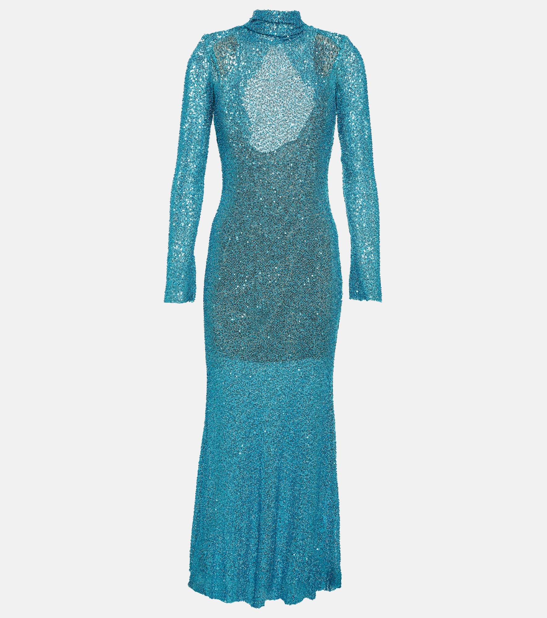 self-portrait Beaded knit open-back maxi dress mytheresa