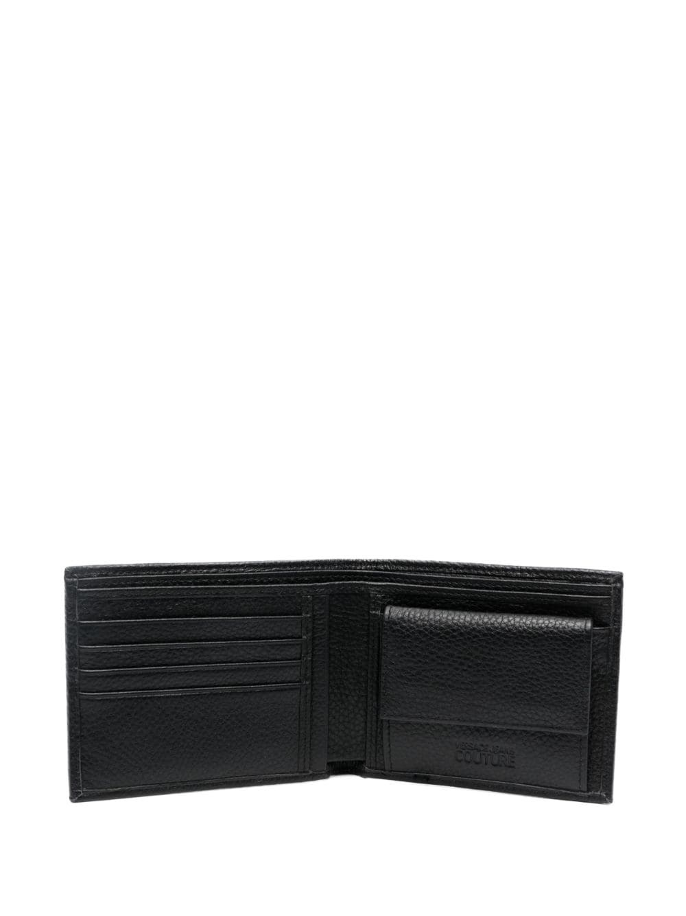 logo-plaque leather wallet - 3