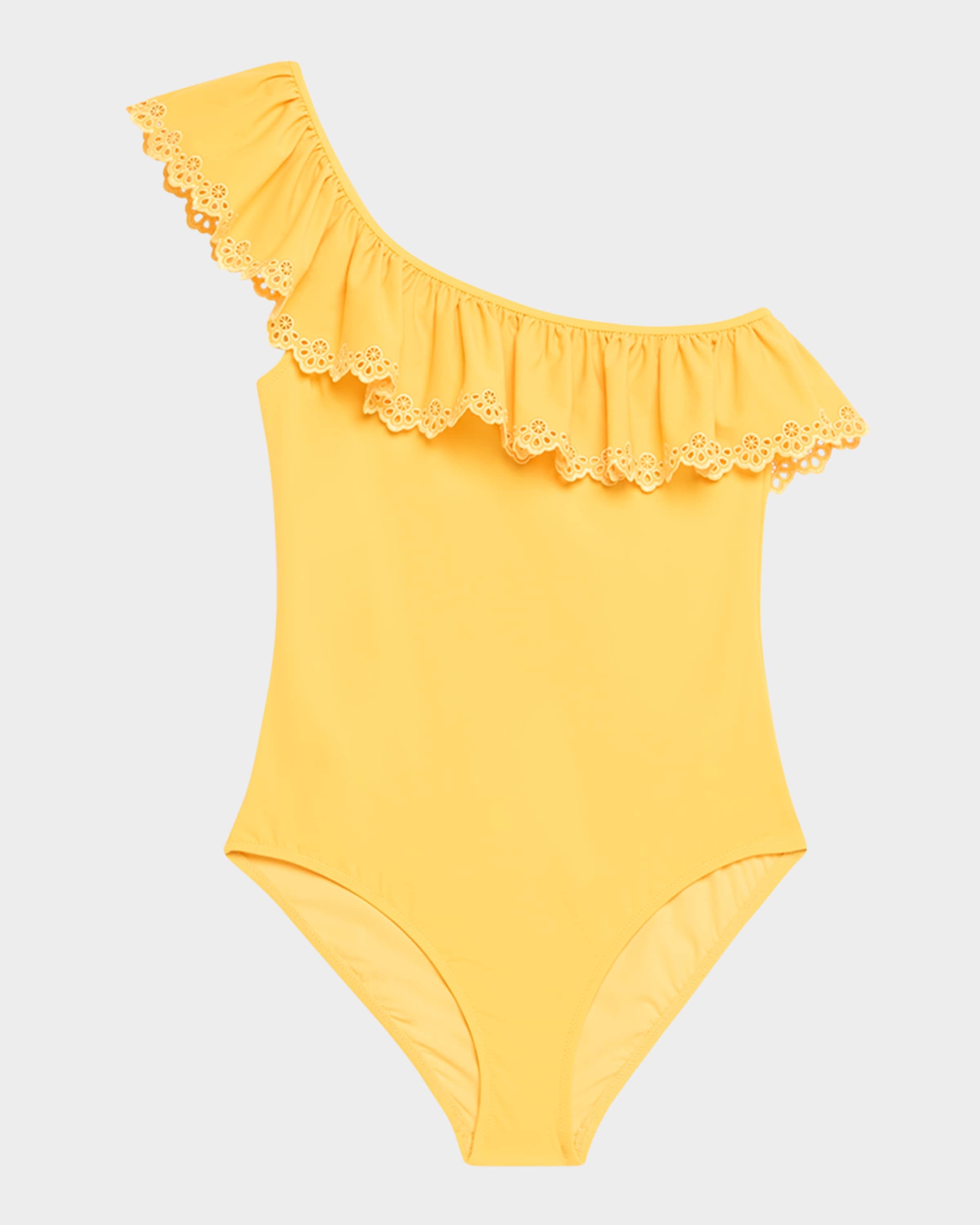 Solara Embroidered Flutter One-Piece Swimsuit - 2