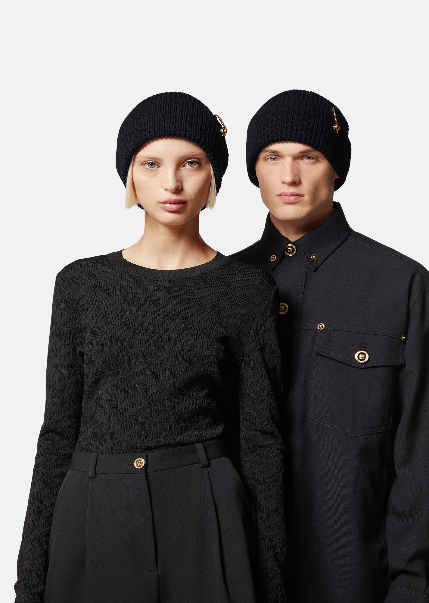 Safety Pin Ribbed Beanie - 3