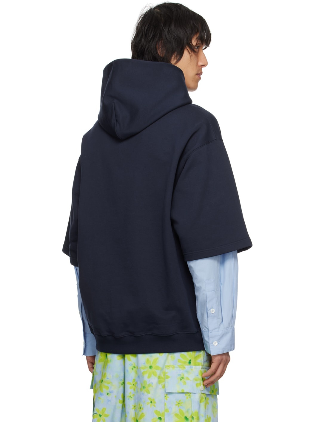 Navy Layered Hoodie - 3