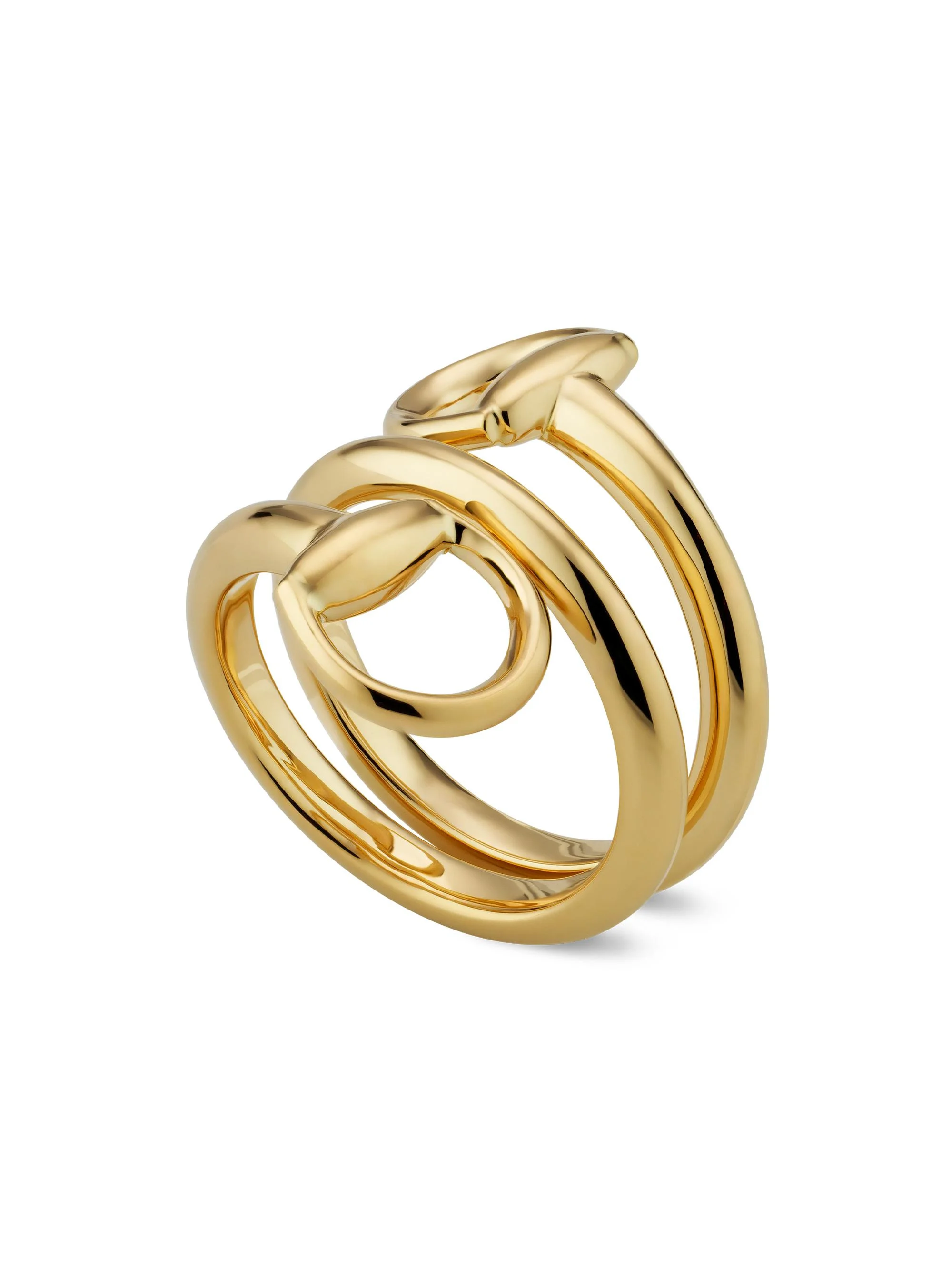 Women's 18K Yellow Gold Horsebit Ring - Gold - 1