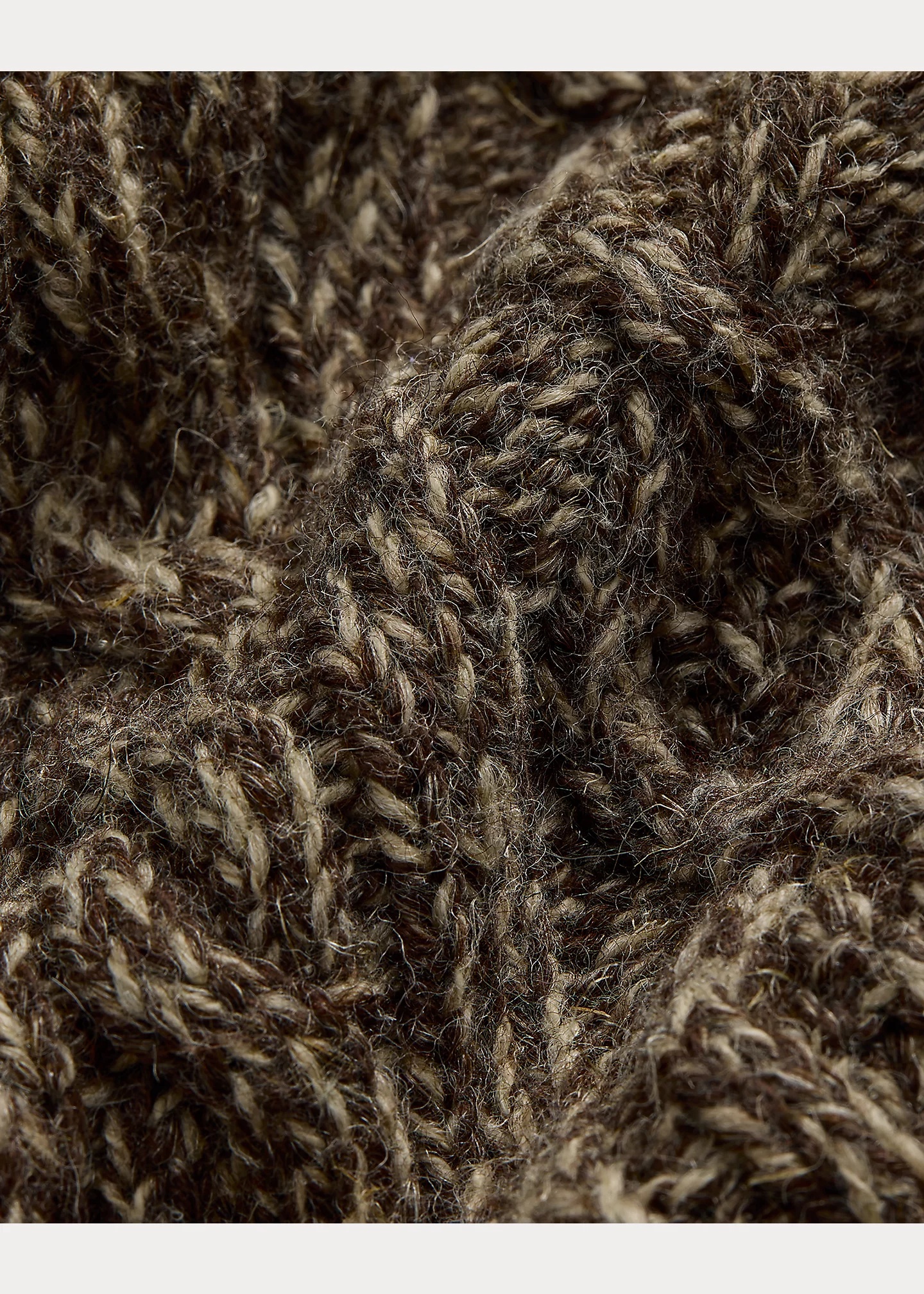 Marled Aran-Knit Shawl Cardigan - 5