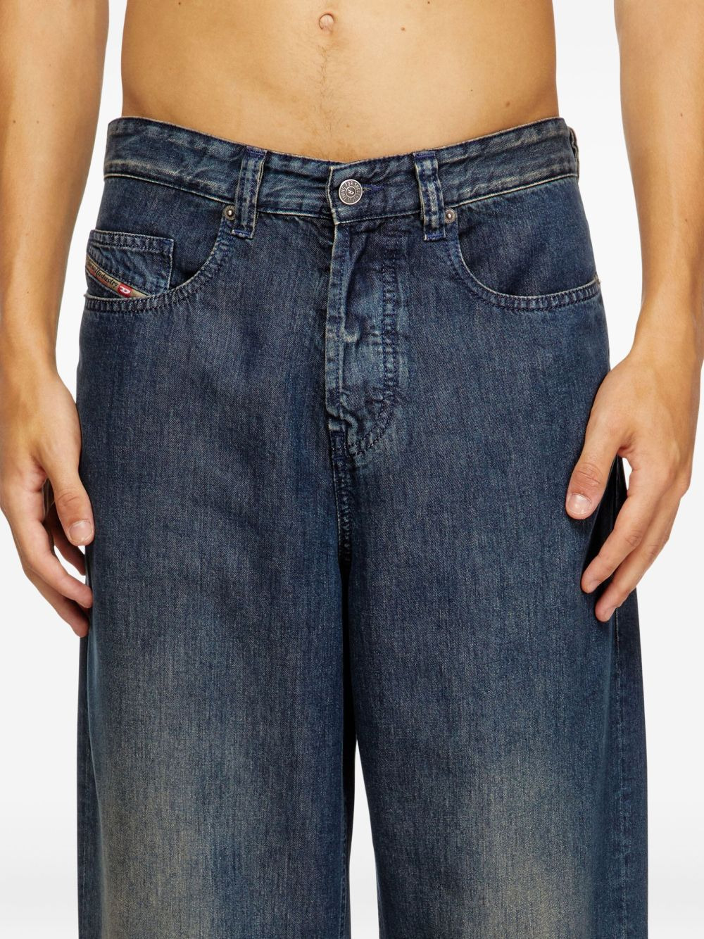 ombré-effect loose-leg jeans - 4