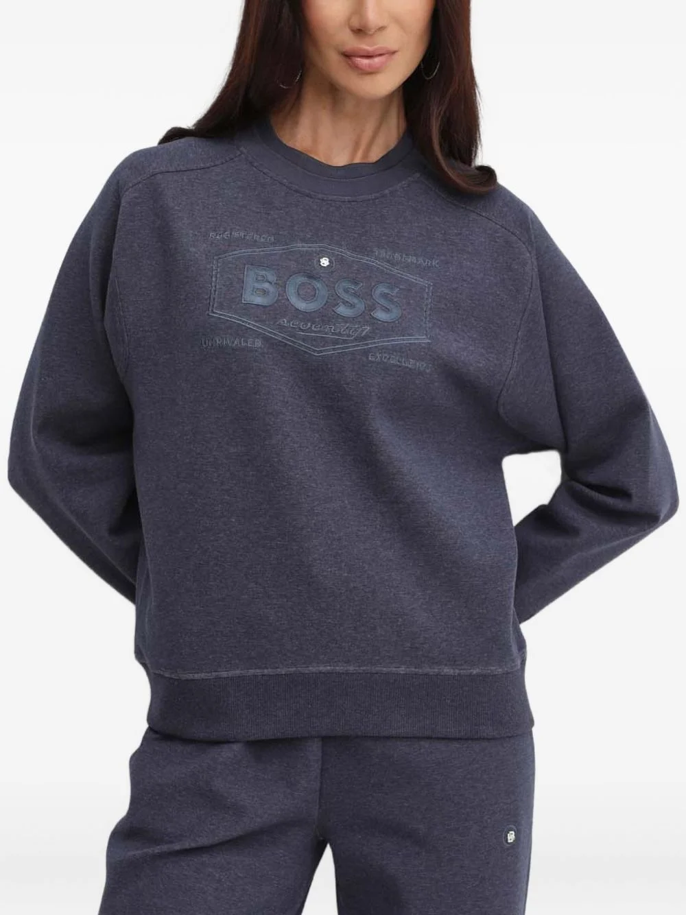 embroidered-logo sweatshirt - 1