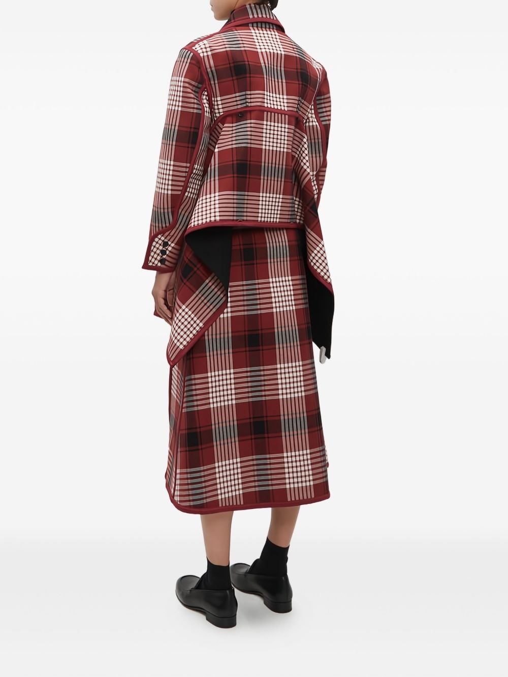 check-print jacket - 4