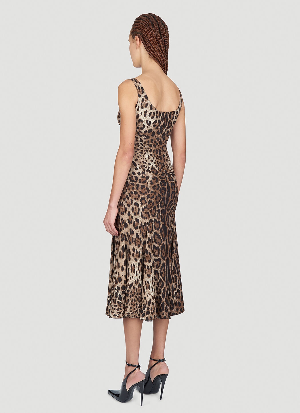 Leopard Print Midi Dress - 4