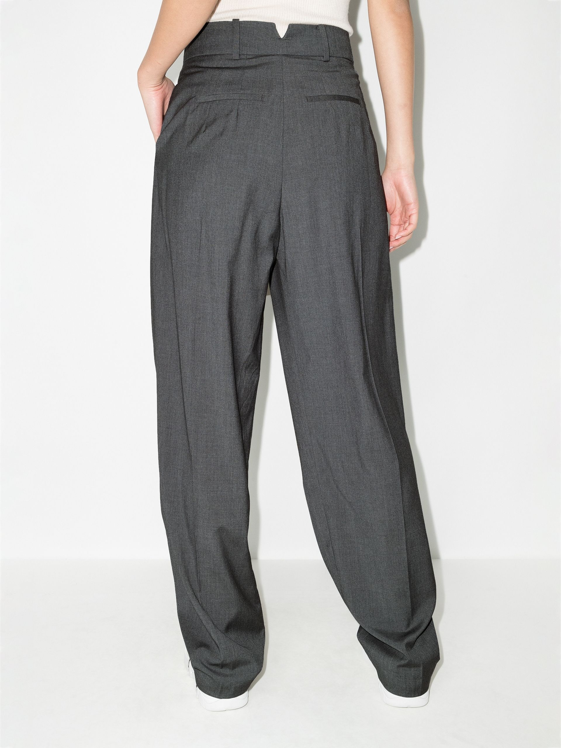 grey Gelso straight-leg trousers - 3