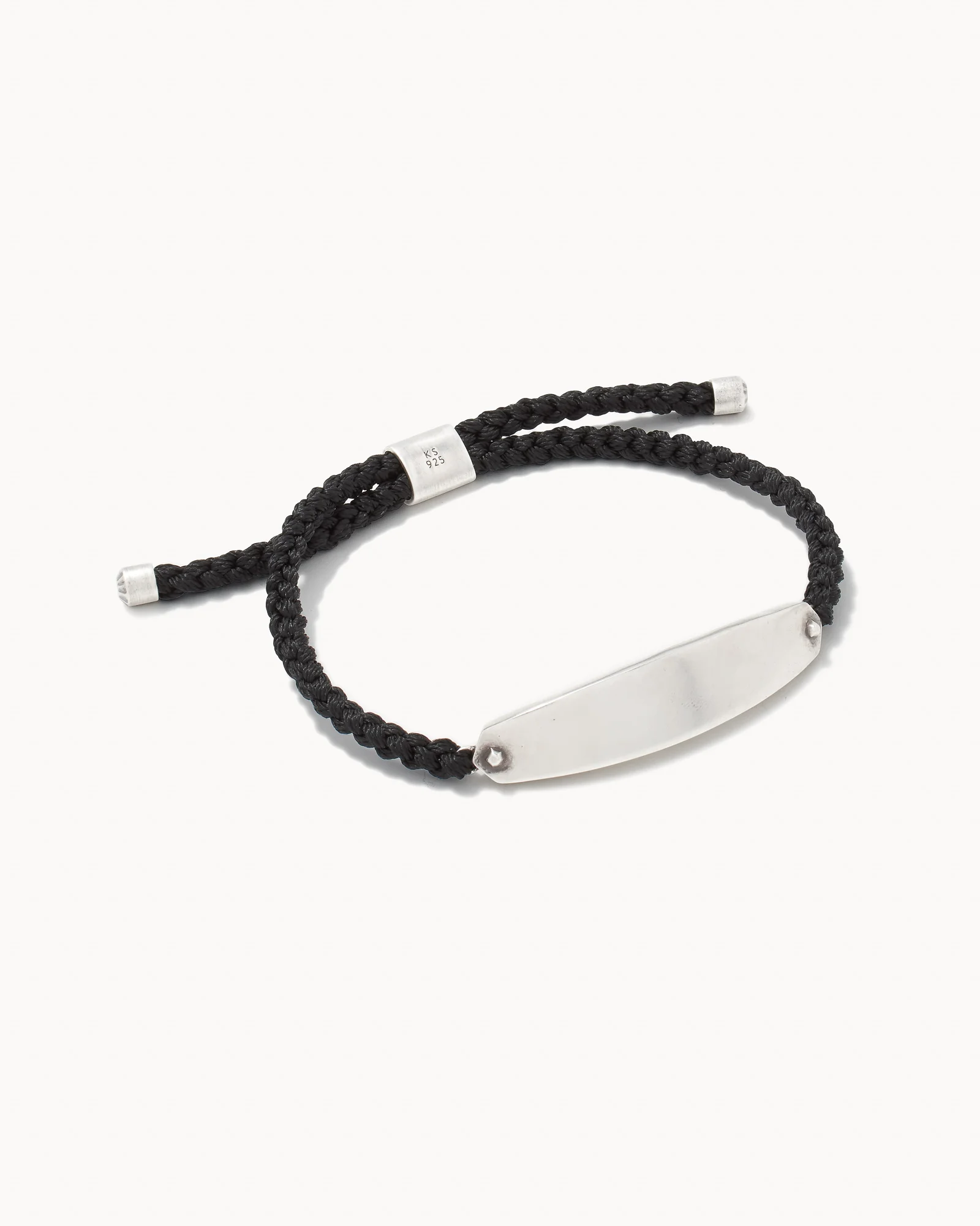 Robert Oxidized Sterling Silver Corded Bracelet in Black - 1