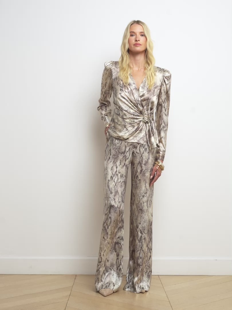 Pilar Silk Wide-Leg Pant - 7