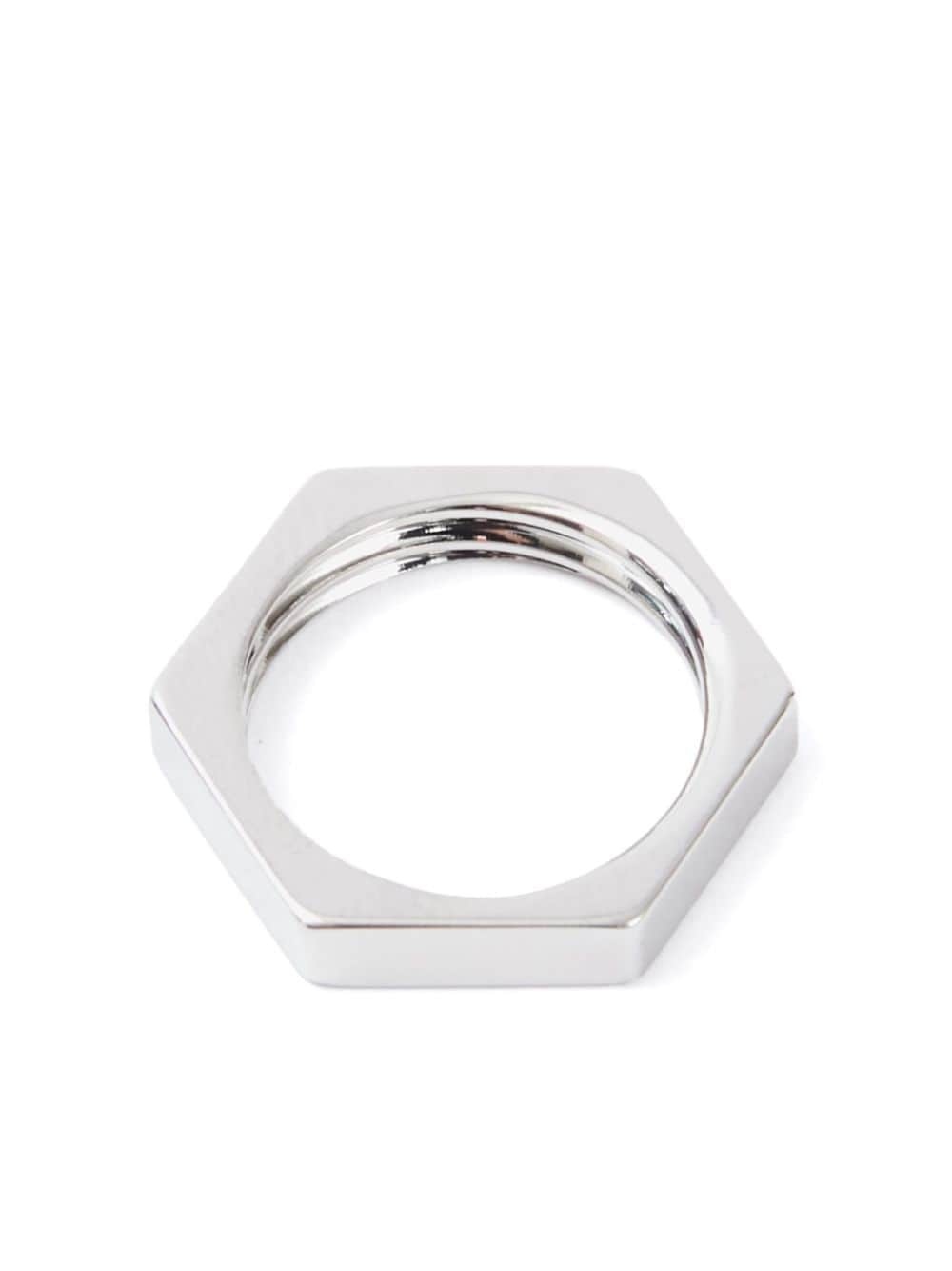 geometric brushed ring - 2