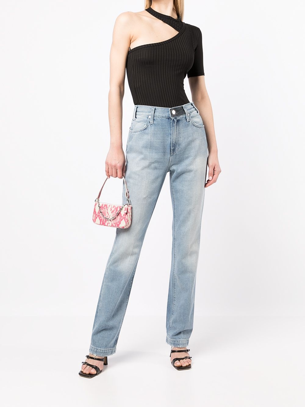 faded straight-leg jeans - 2