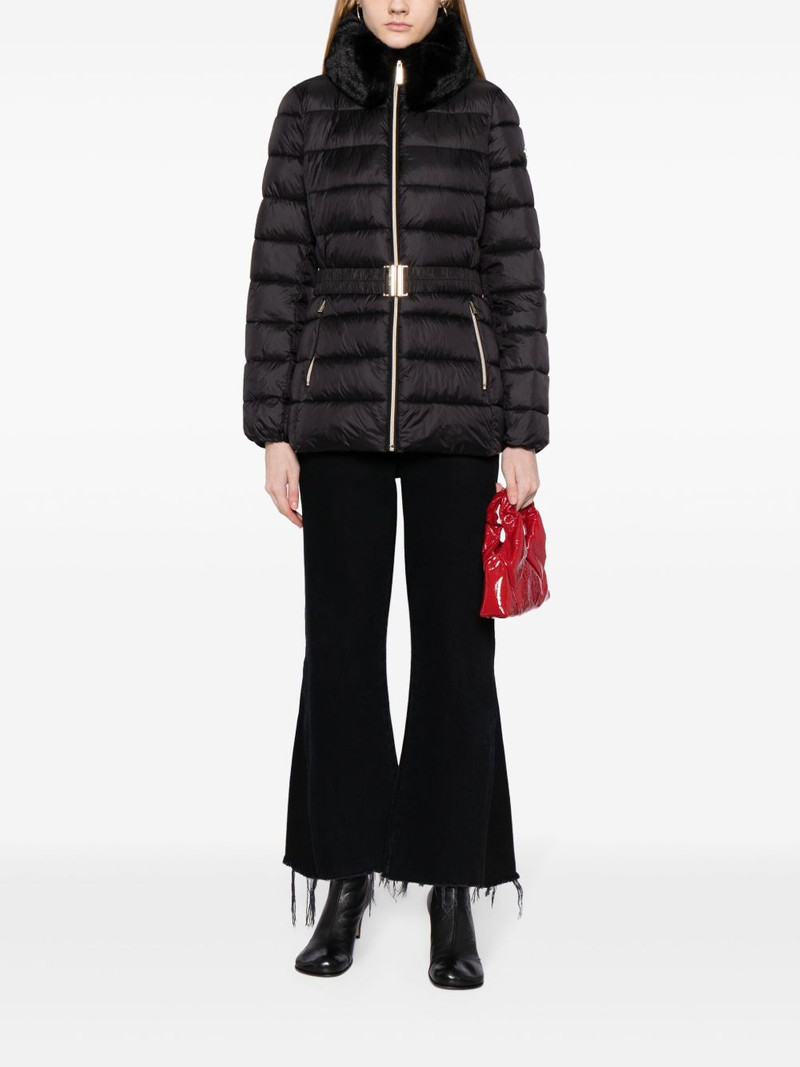 MICHAEL KORS faux-fur collar quilted jacket outlook