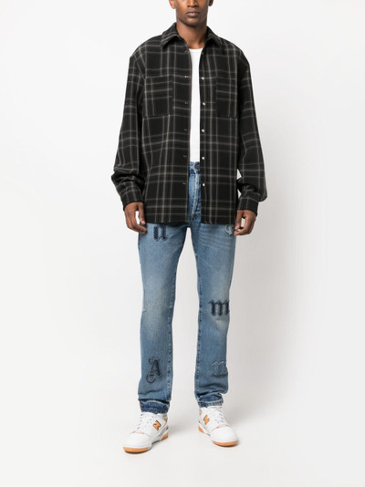 Palm Angels logo-patch straight jeans outlook