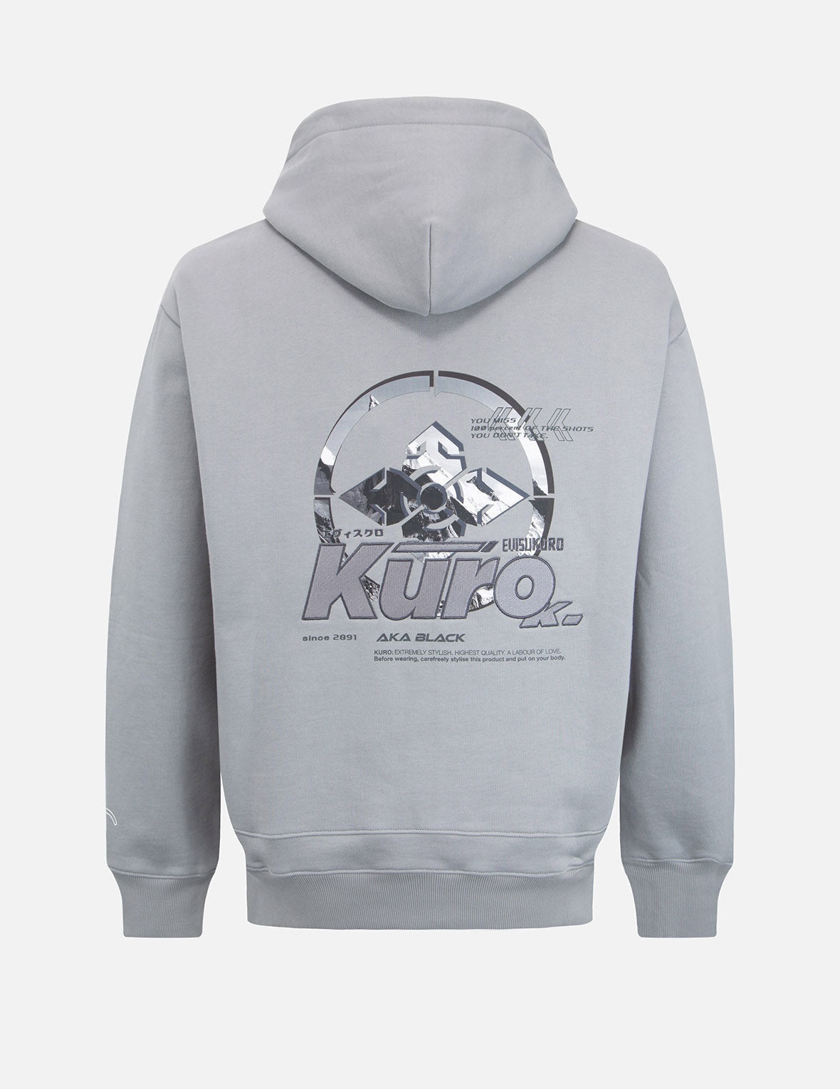 Snow Mountain-pattern Kamon Print Hooded Sweatshirt - 2