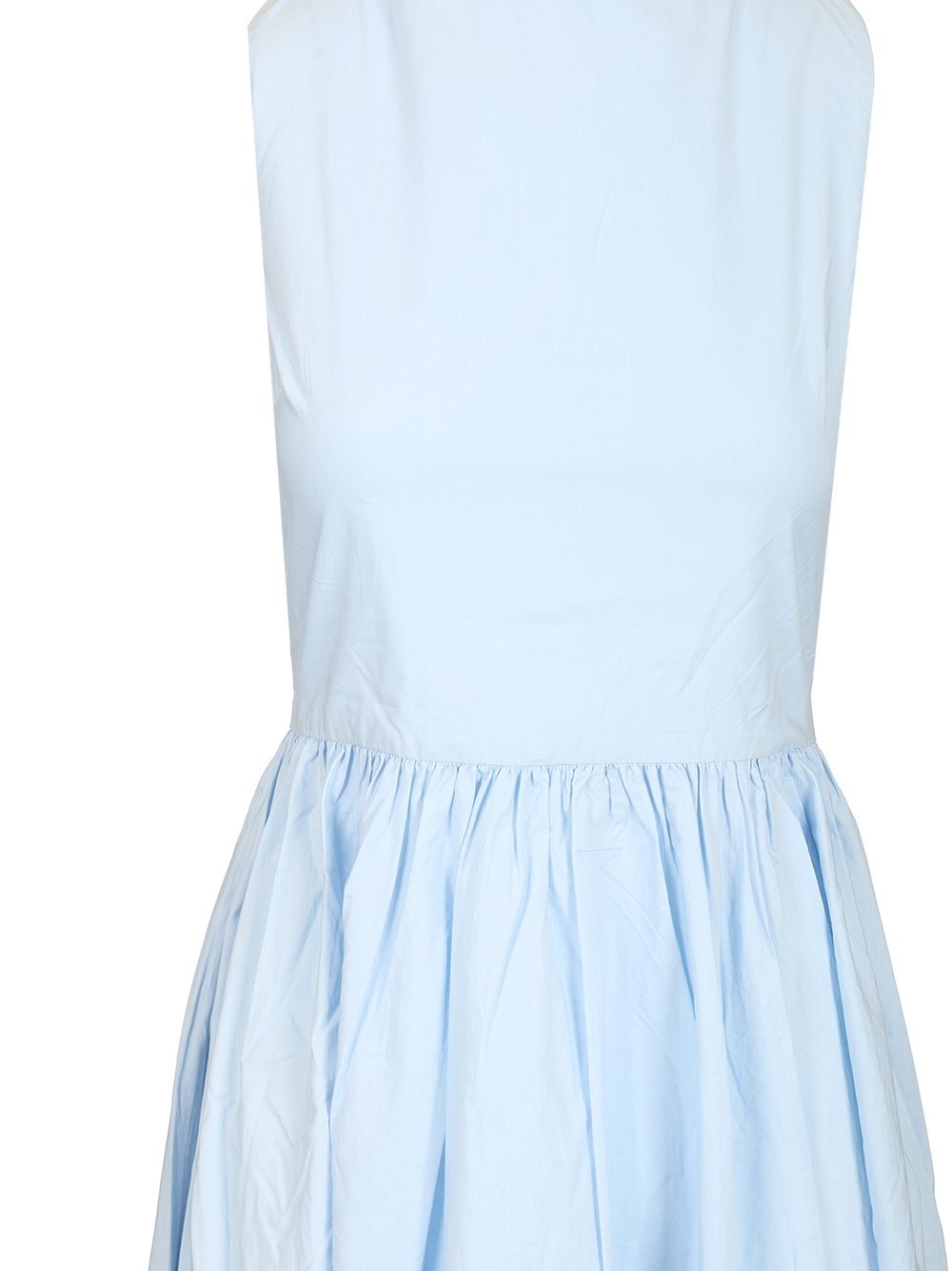 Tie Back Midi Dress Dresses Light Blue - 4