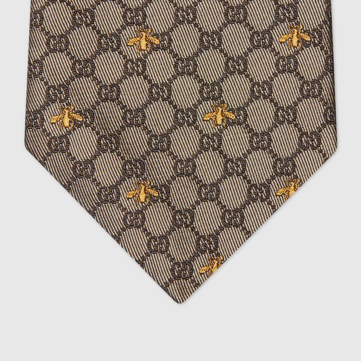 GG bees silk tie - 3