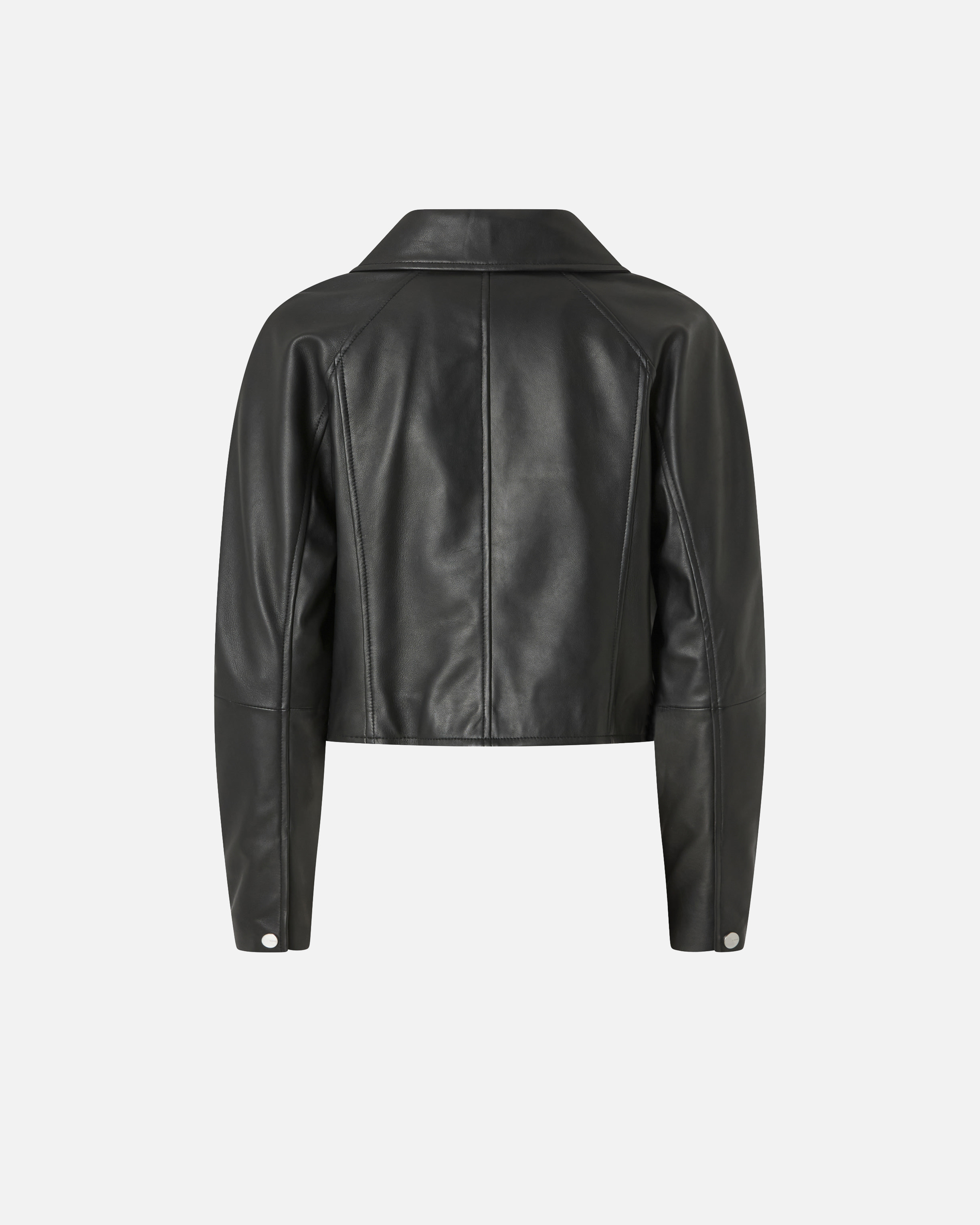 CROPPED NAPPA LEATHER BIKER JACKET - 6