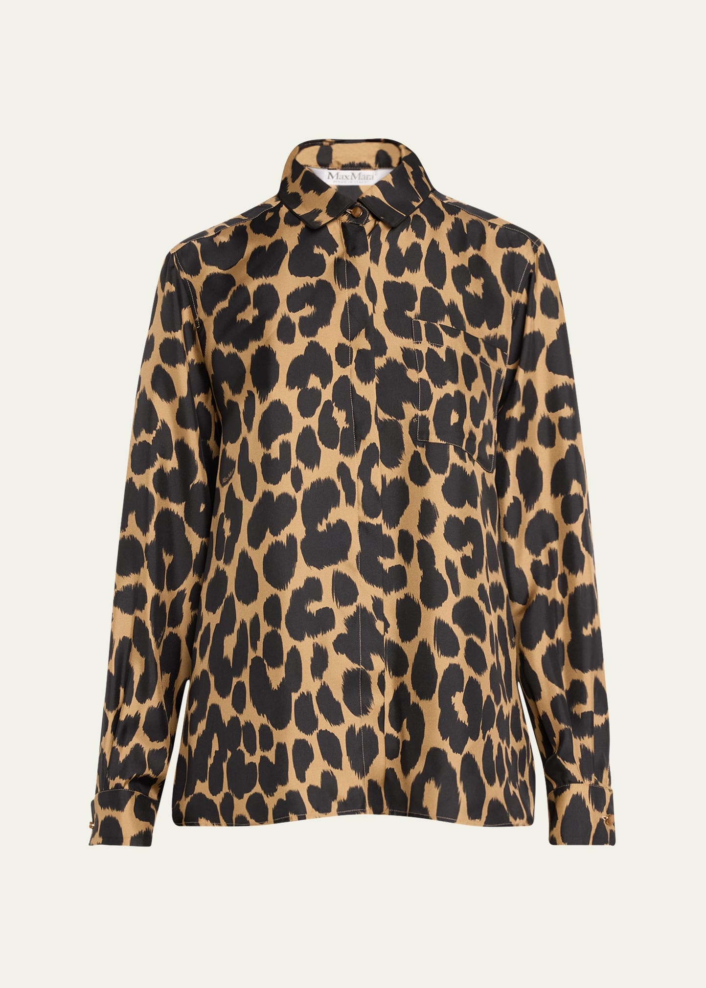 Etna Leopard Print Button-Front Shirt - 1