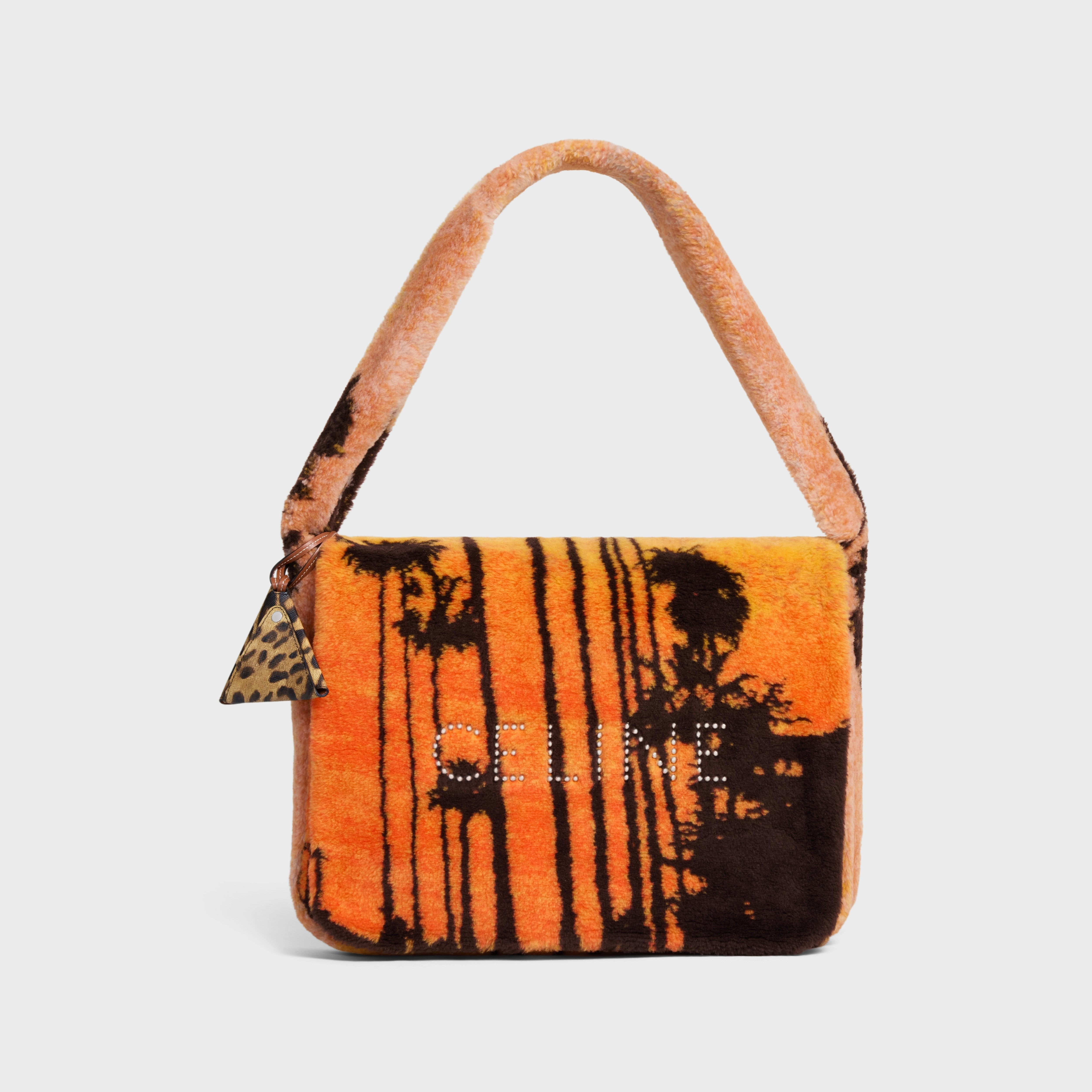 BESACE OVERSIZE IN WOOL WITH PALM TREES PRINT - 1