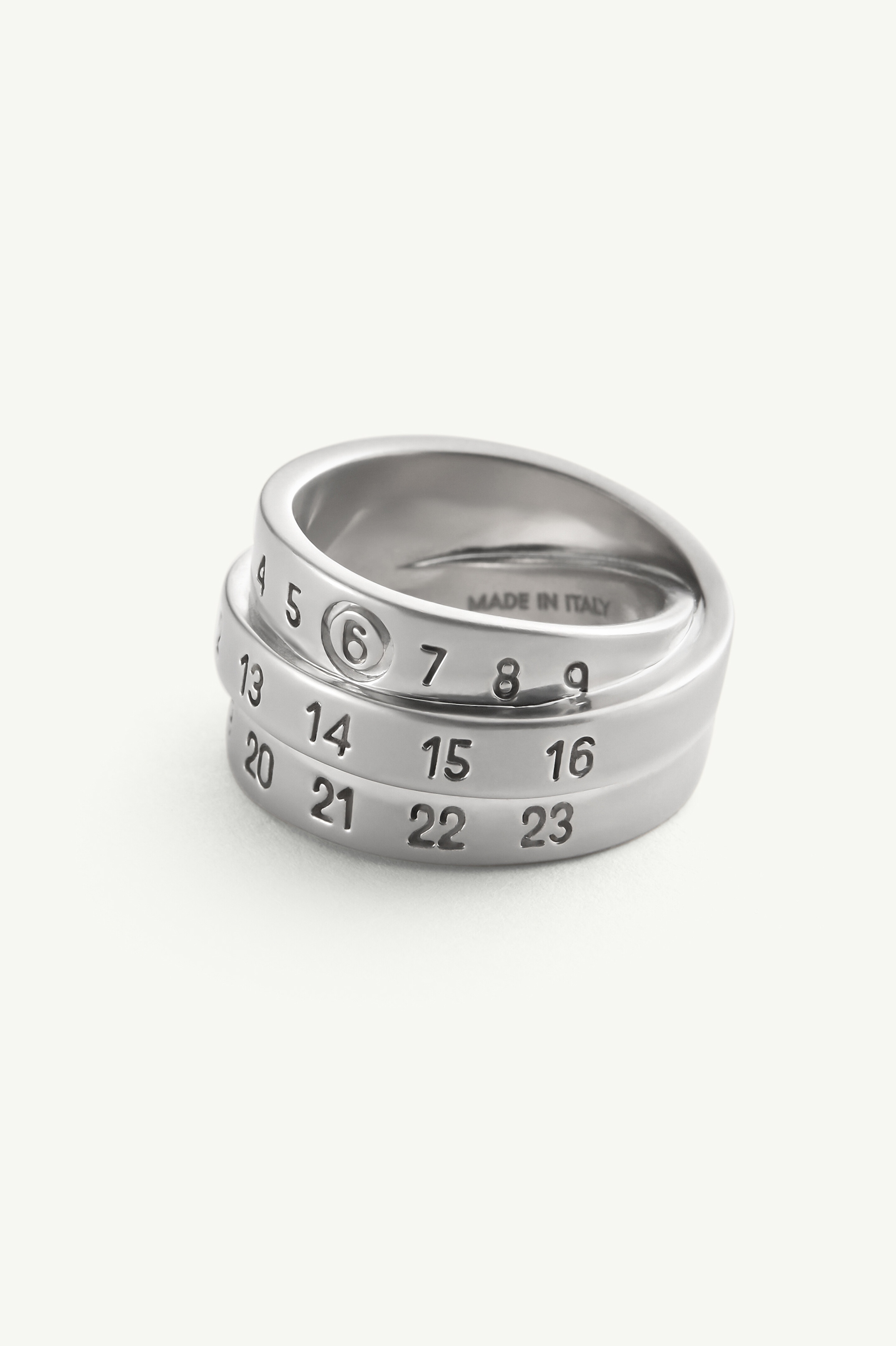 指輪・リング Mm6 By Maison Margiela Signautre Numbers Motif Ring MM6 Maison Margiela numbers-motif ring | REVERSIBLE