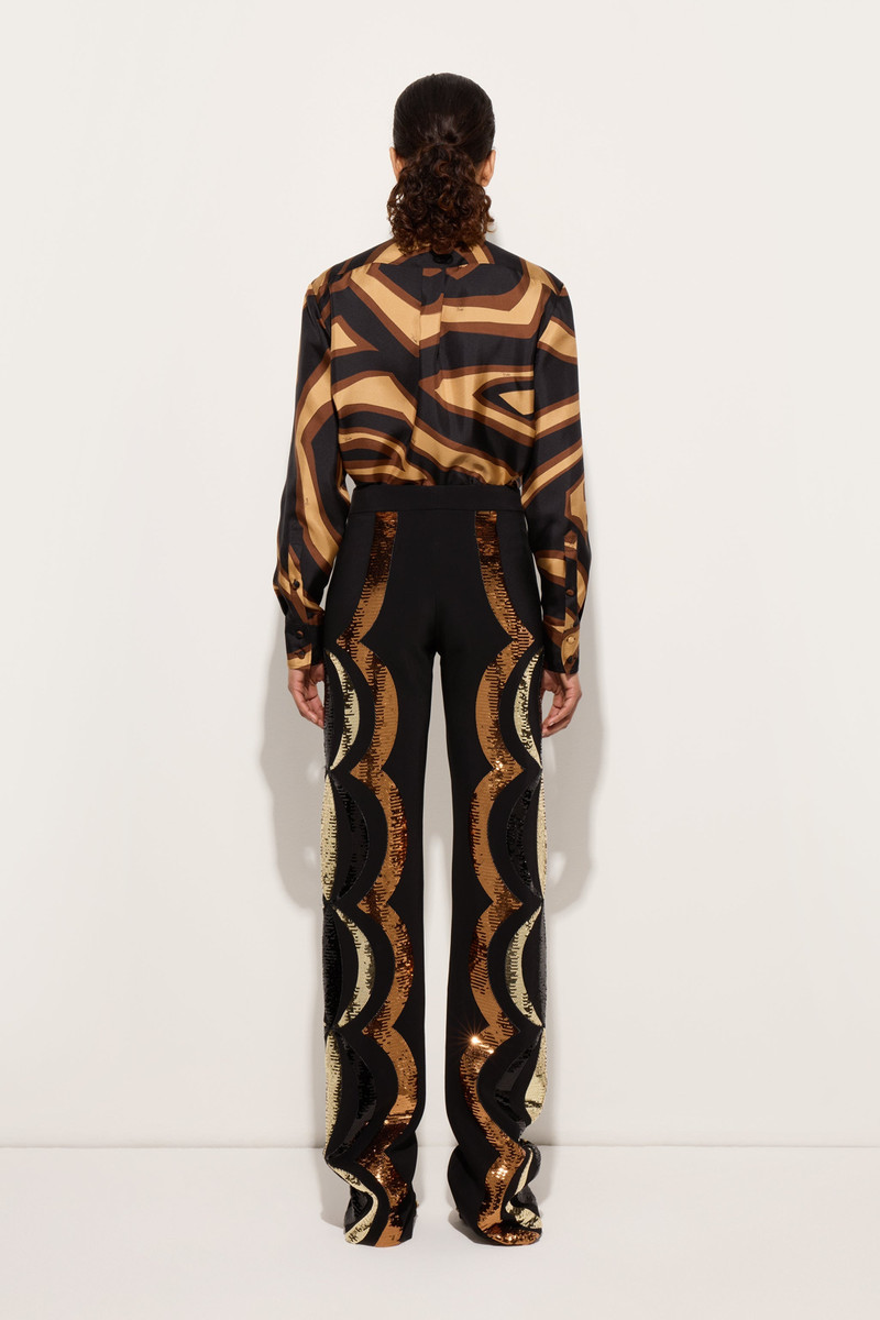 EMBROIDERED STRAIGHT-LEG PANTS 4