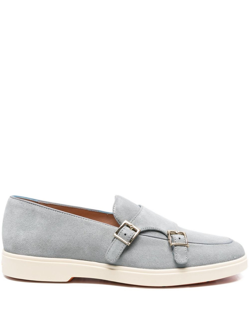 더블 버클 suede loafers 1