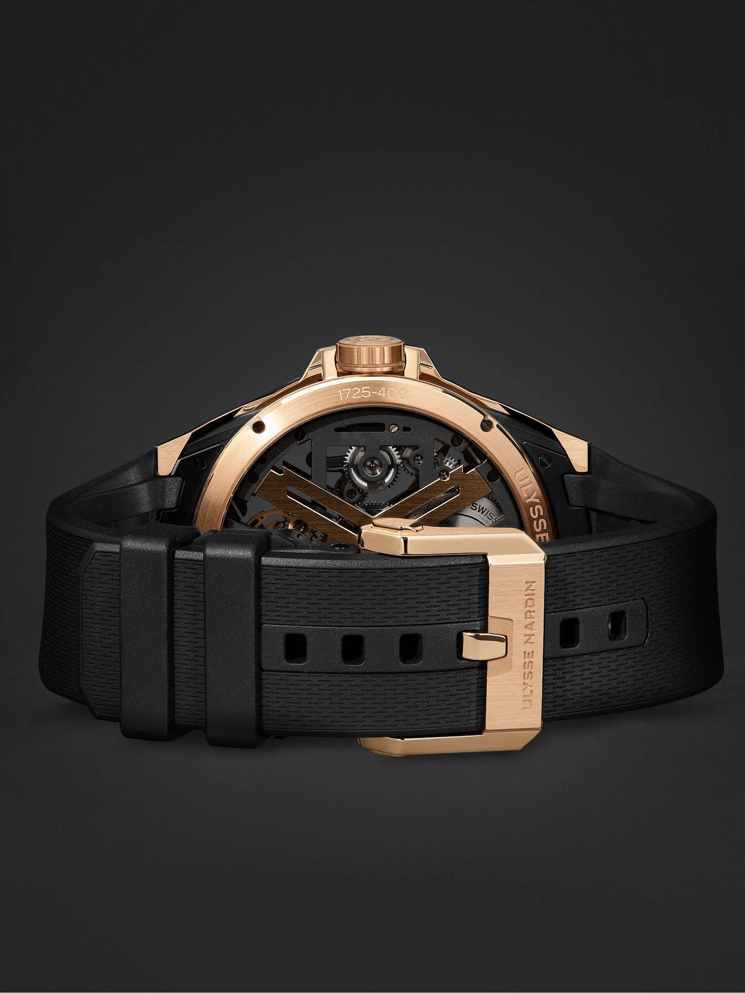 Blast Automatic Tourbillon Skeleton 45mm 18-Karat Rose Gold, Titanium and Rubber Watch, Ref. No. 172 - 3