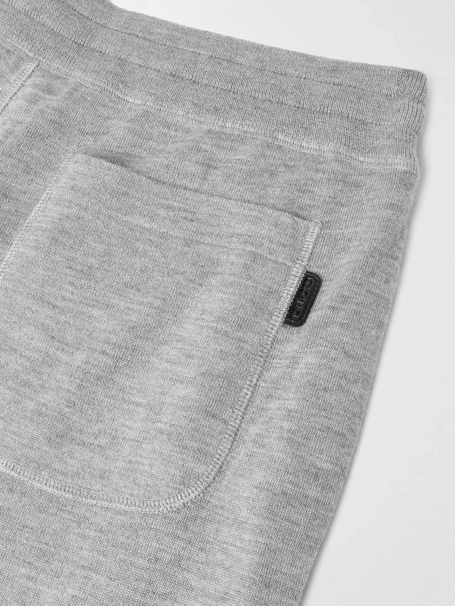 Tapered Cashmere and Silk-Blend Sweatpants Gray - 5