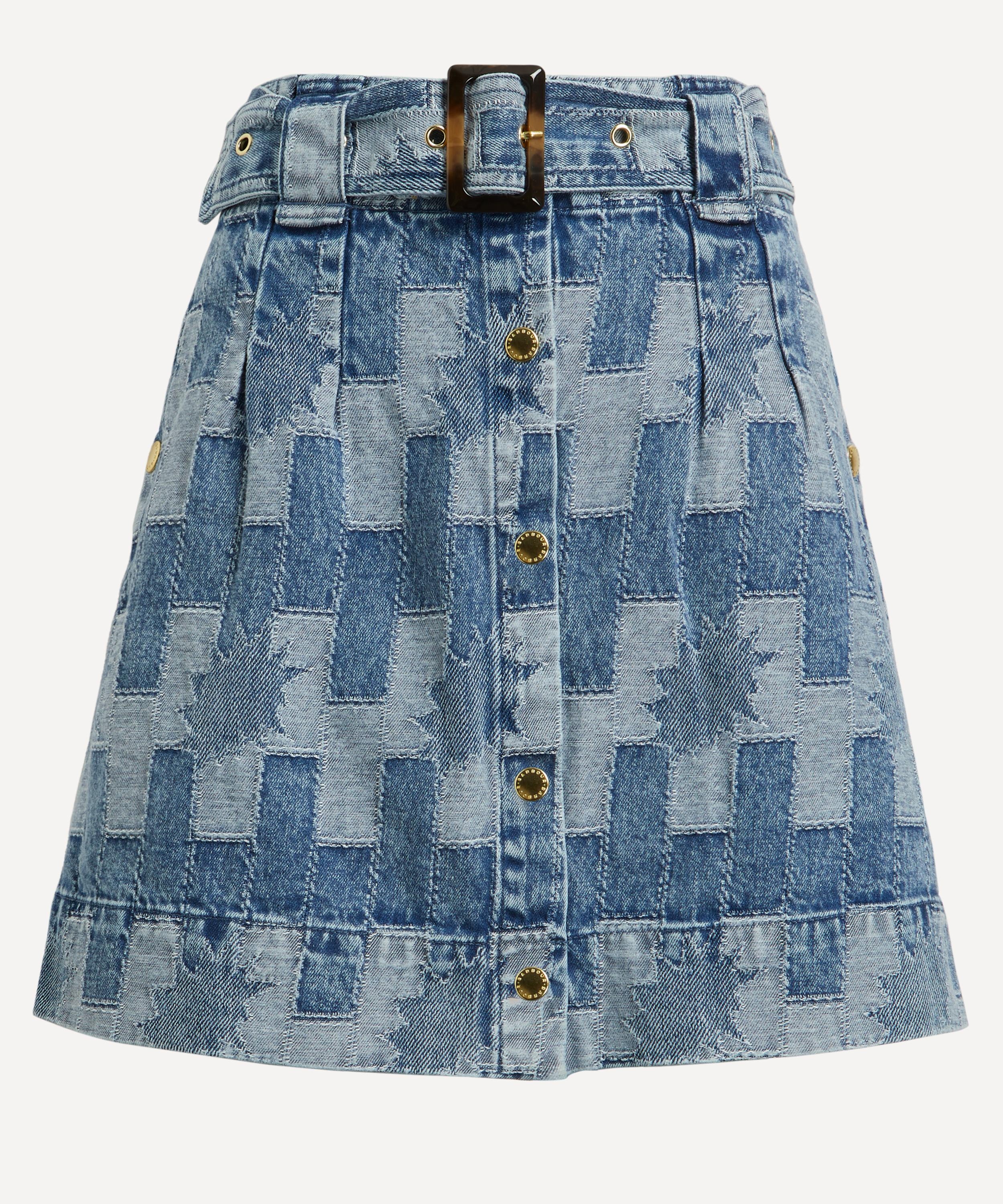 Bowhill Patchwork Denim Mini-Skirt - 1