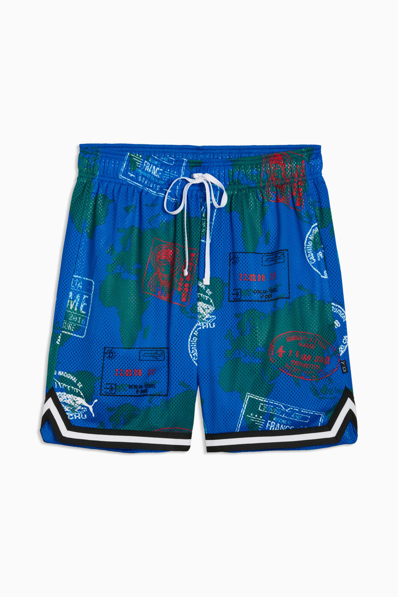 Around The World Men's Patterned 7" Basketball Shorts 1