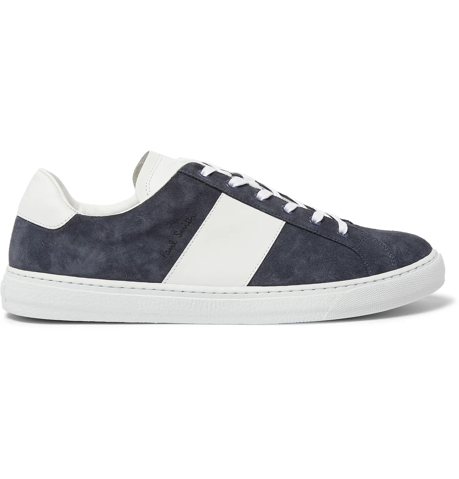 Hansen Leather-Trimmed Suede Sneakers - 1