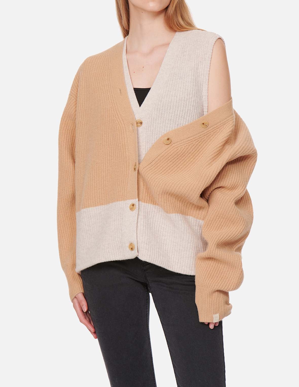 Logo Embroidered 2-in-1 Knitted Cardigan - 9