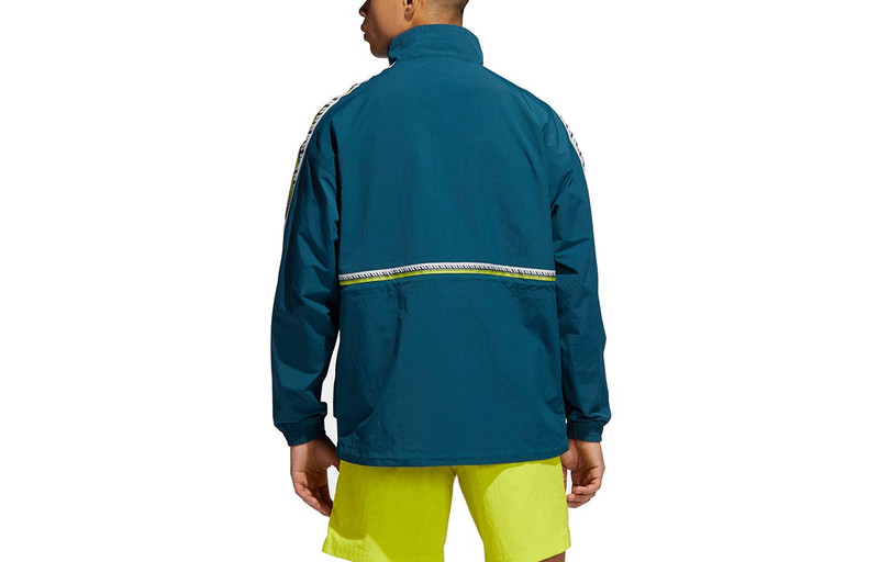 adidas adidas originals Taped Anorak Zipper Cardigan Pullover Sports Jacket Green GN3894 outlook
