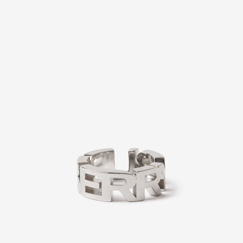 Burberry Palladium-plated Logo Ring outlook