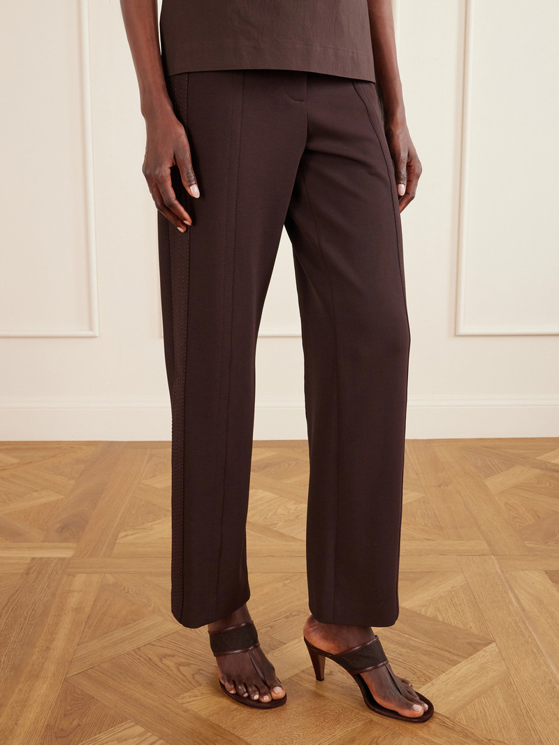 NEOUS Vena 65 Leather-trimmed Mesh Sandals outlook