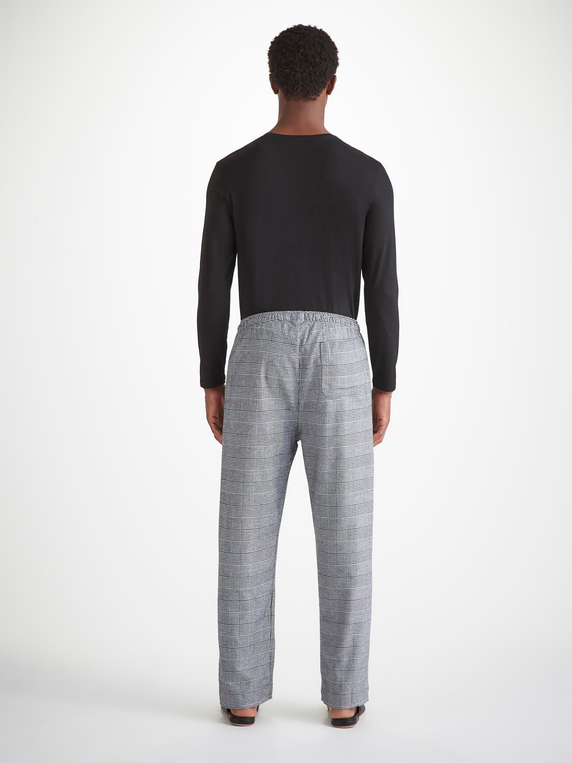 Men's Lounge Pants Kelburn 42 Brushed Cotton Black - 4