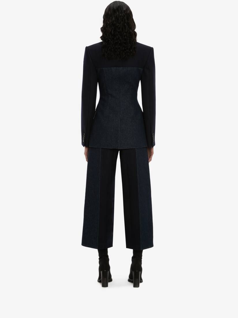 Hybrid Denim Jacket in Navy - 4
