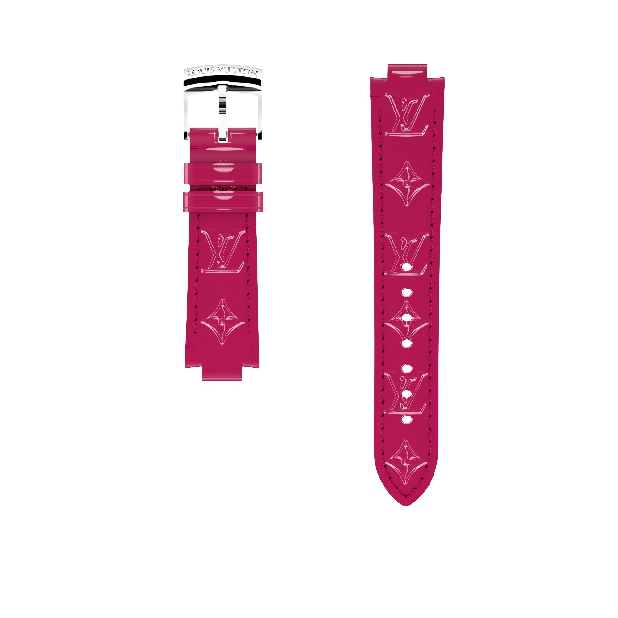 STRAP TAMBOUR MONOGRAM VERNIS MAGENTA M/M - 1