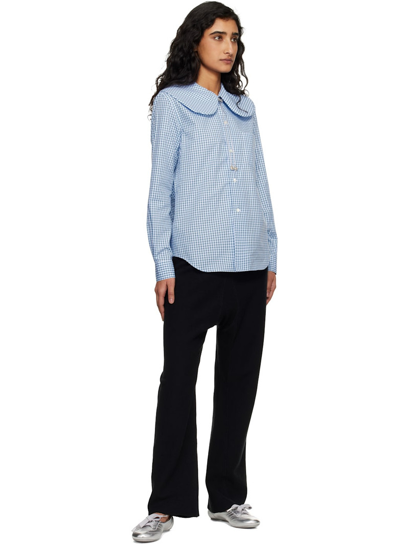 Comme des Garçons GIRL Blue & White Cotton Poplin Gingham Check Shirt outlook