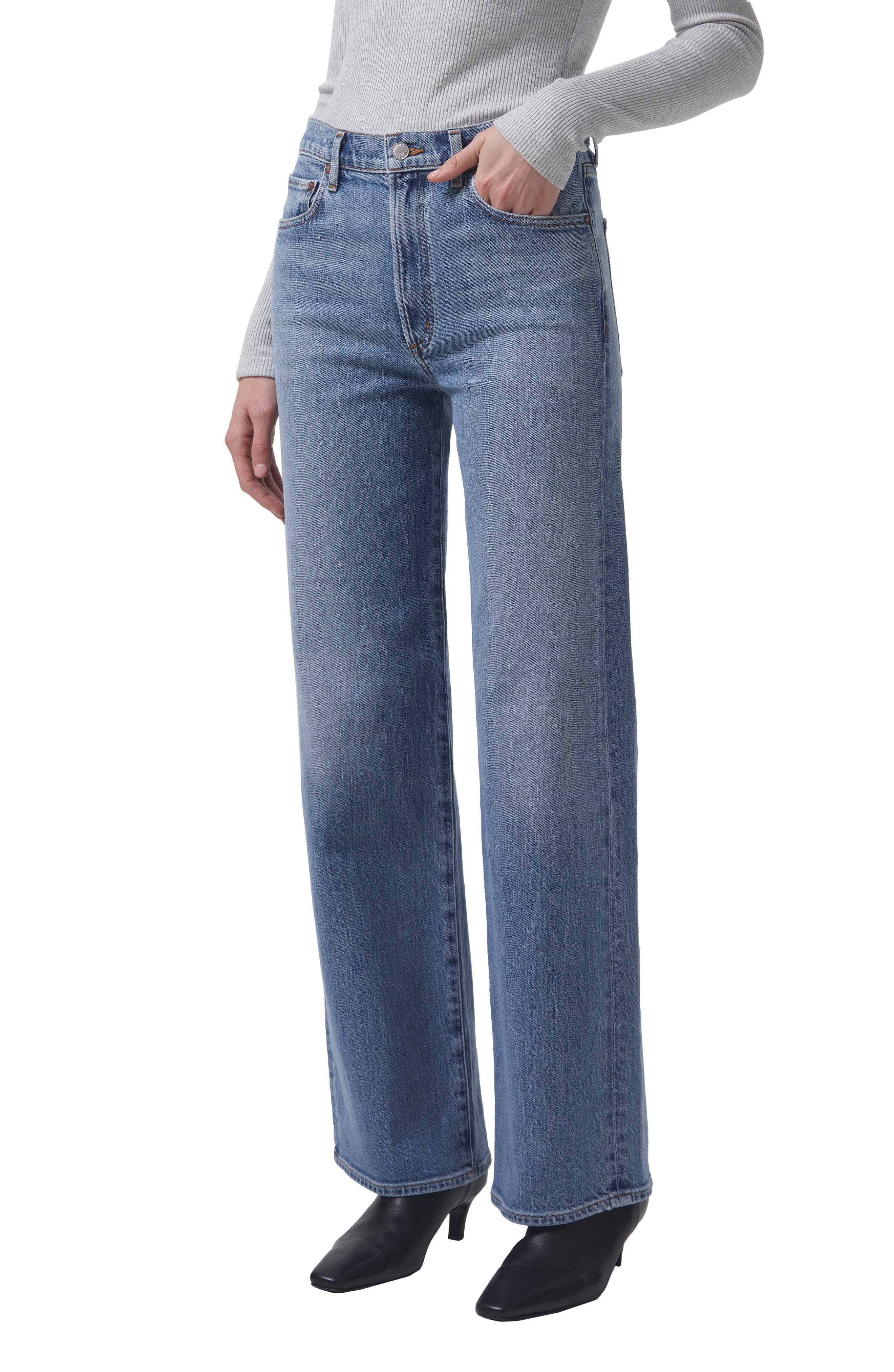 AGOLDE Harper Wide Leg Jeans in Flash at Nordstrom - 5
