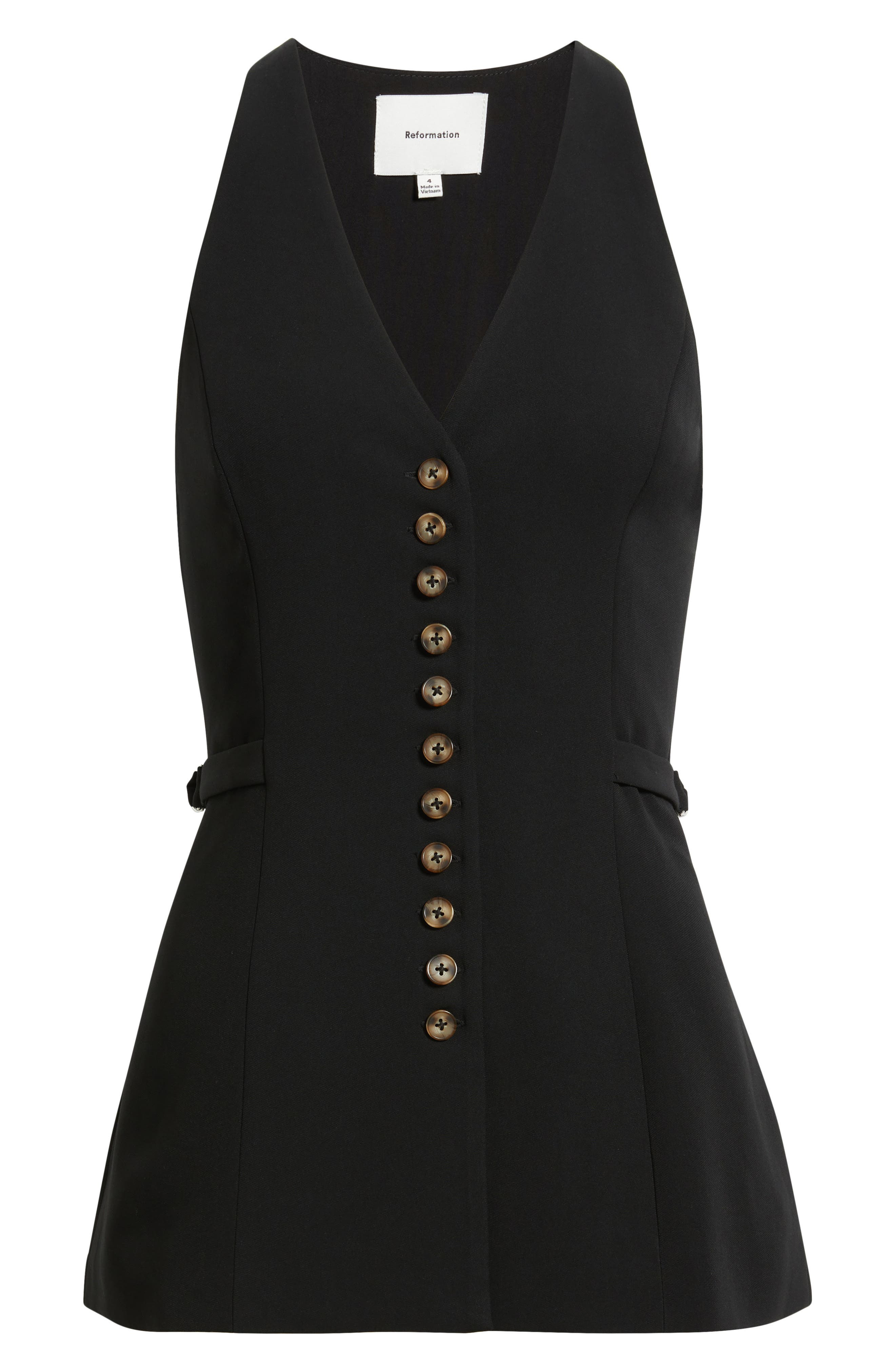Reformation Rowe Vest in Black at Nordstrom - 6