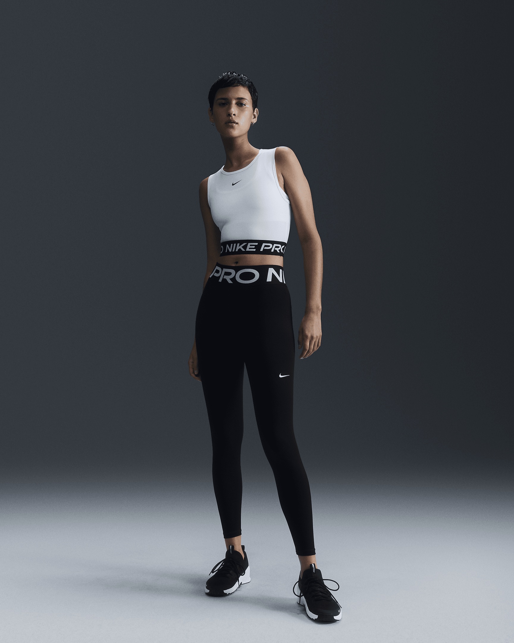 Women's Nike Pro Dri-FIT Cropped Tank Top - 4