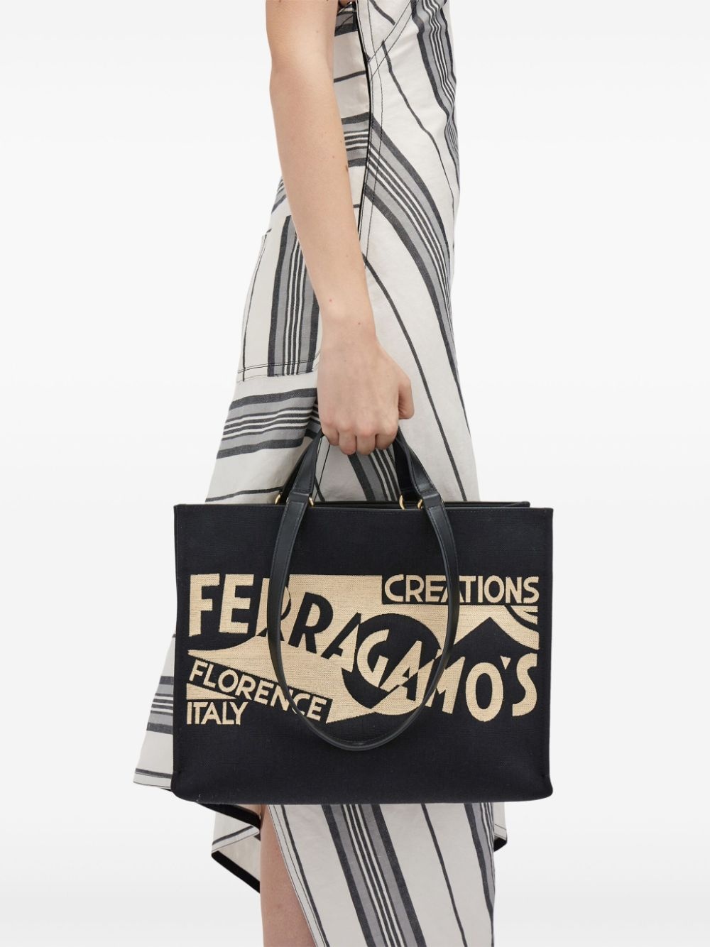 medium Venna logo-embroidered tote bag - 2