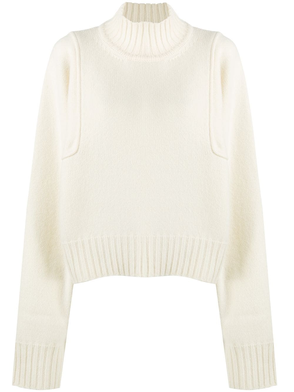 raised seam wool jumper - 1