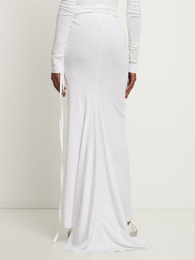 Vittoria cotton jersey long flared skirt - 3