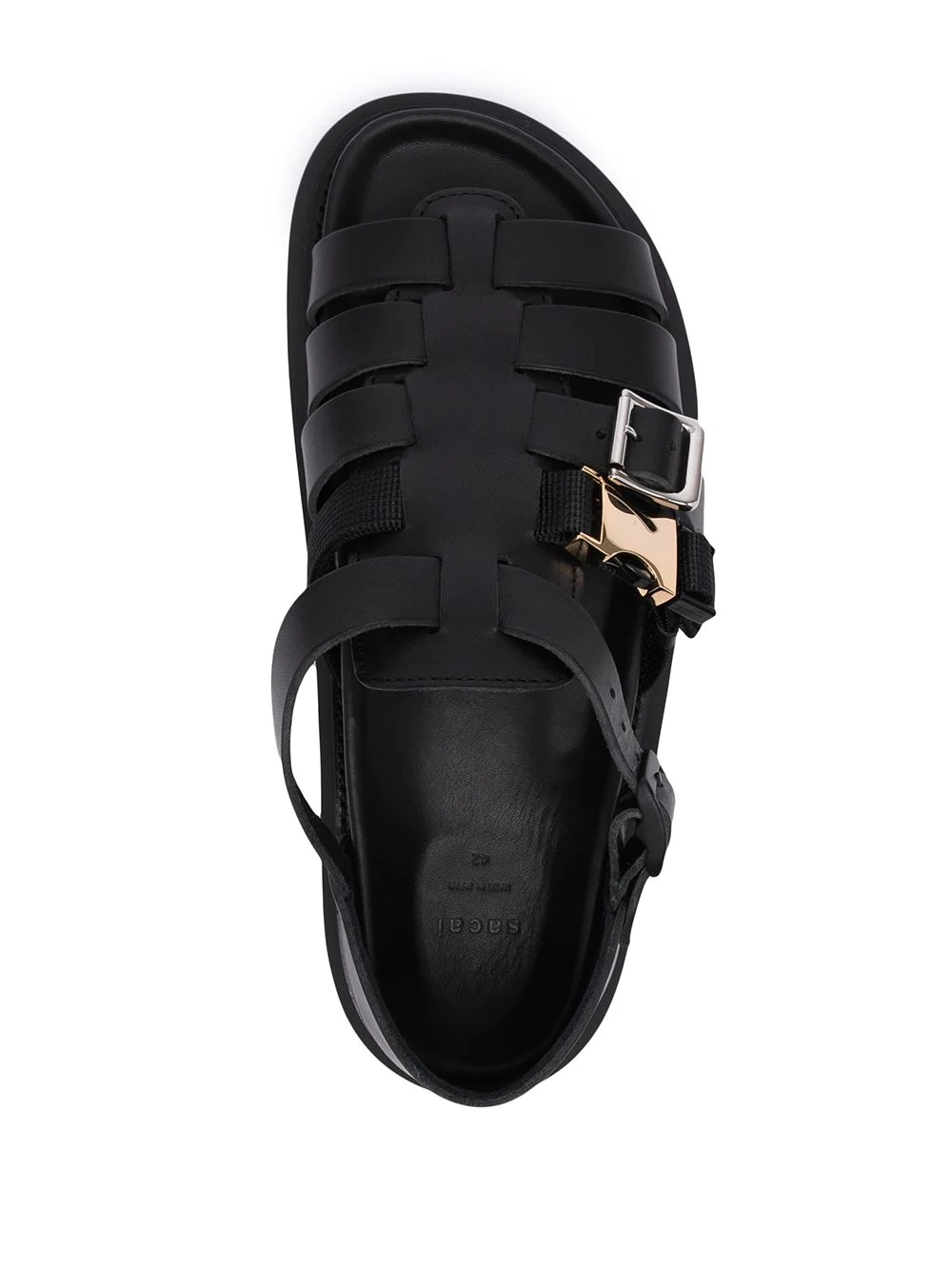 flat caged sandals - 4