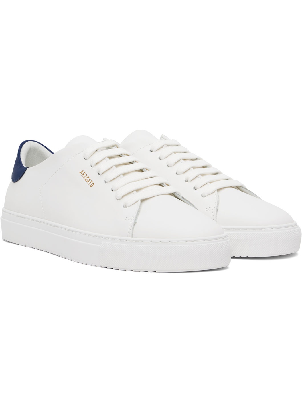 White & Navy Clean 90 Sneakers - 4