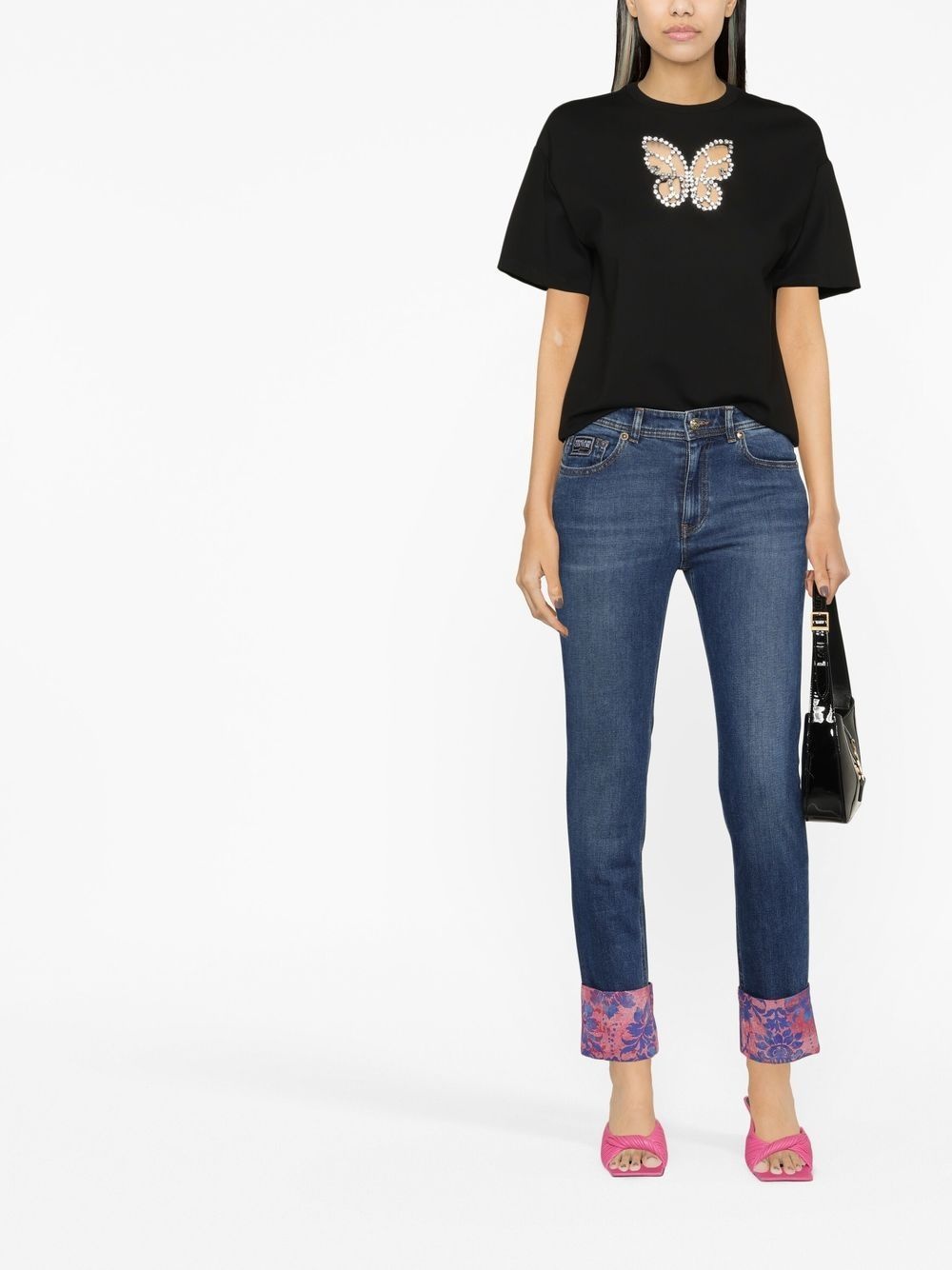 baroque-cuff skinny jeans - 2