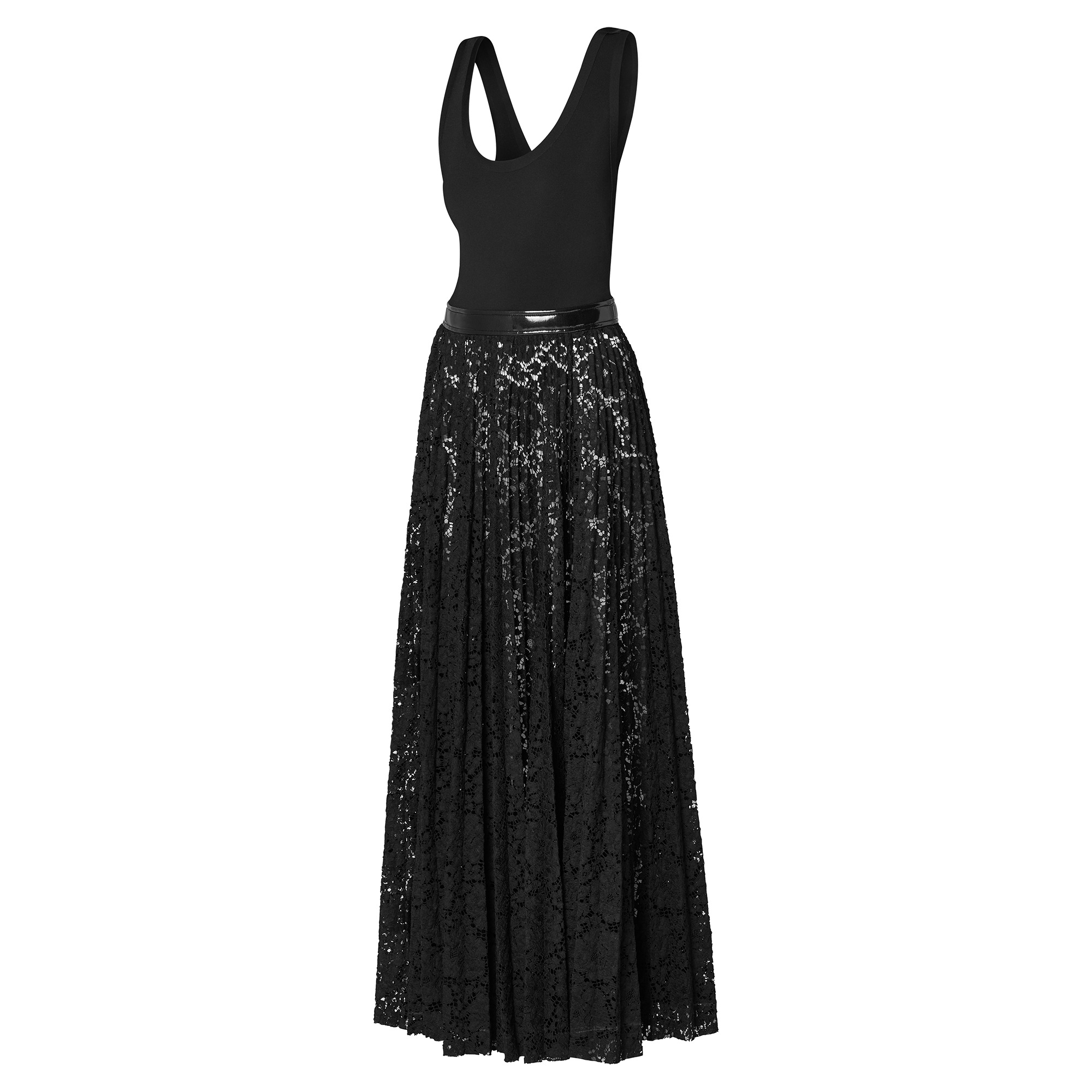 Floral Lace Racerback Maxi Dress - 2